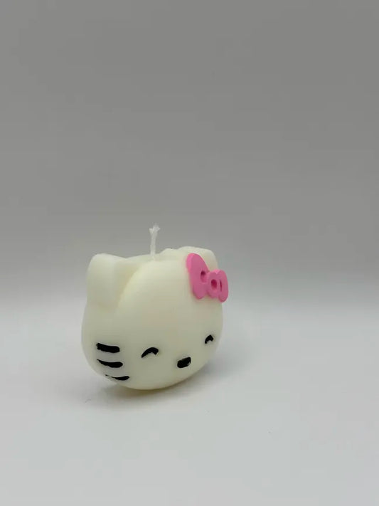 Red Bow Kitty Candle