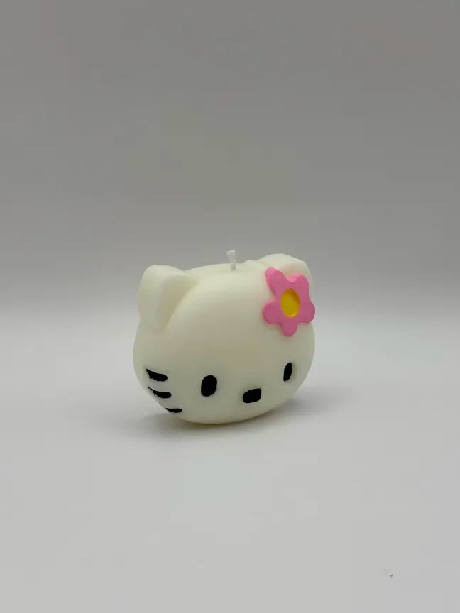 Red Bow Kitty Candle