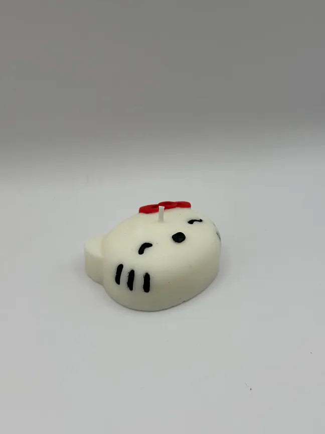 Red Bow Kitty Candle