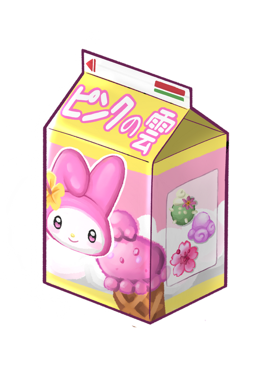 Pink Clouds Milk Carton